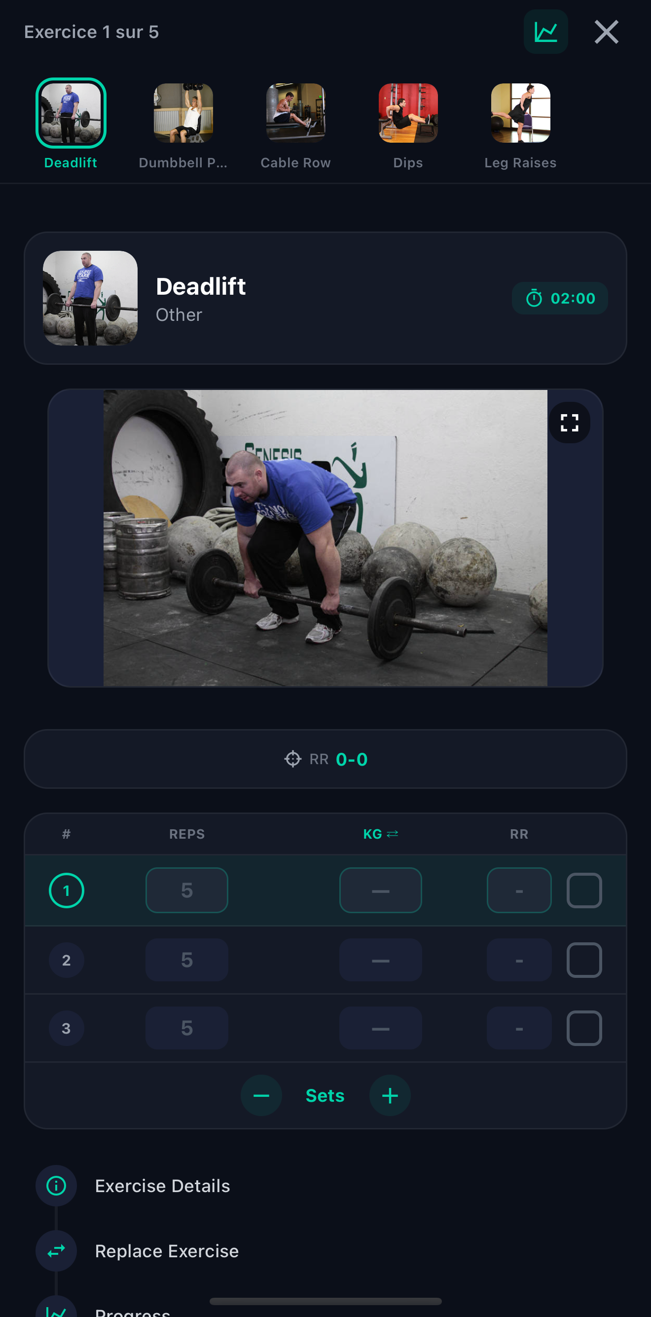 Animated exercise tracker